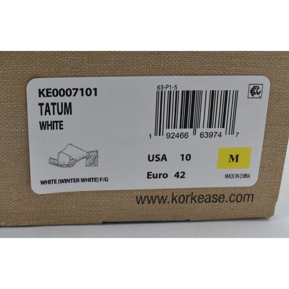 Kork-Ease Womens Size 10 Tatum White Full Grain Leather Heeled Platform Sandals - Picture 13 of 13